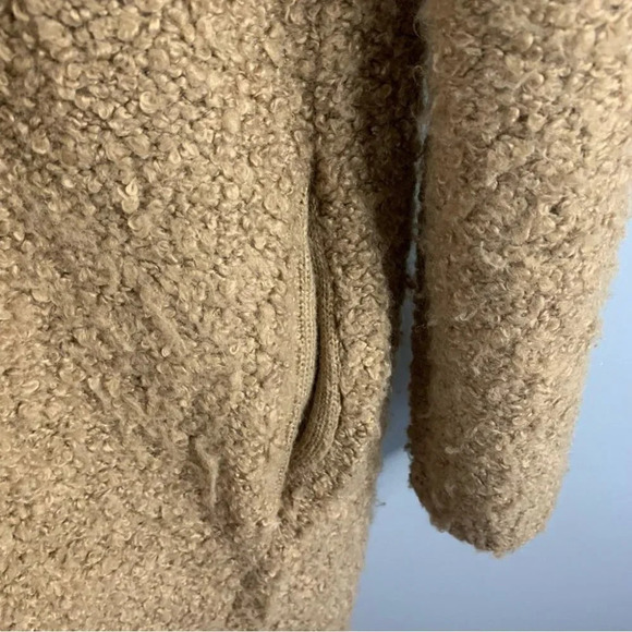 Dynamite Womens Sherpa Fuzzy Duster Cardigan Sweater Coatigan Brown Pockets M L - Picture 12 of 13